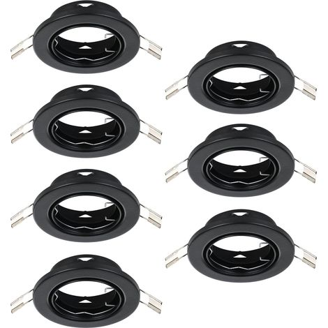 Lot de 7 spots encastrables, lampes orientables, luminaire (1/2)