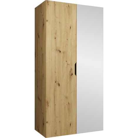 Armario Hartford 510, Roble Artisan, 202x100x50cm, Puertas de armario: Con bisagras, Número de estantes: 0 (1/4)