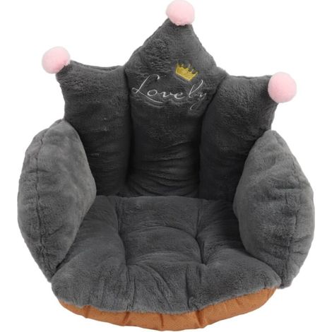 Chair pad, office chair cushion, polyester fiber seat cushion, for dormitories, home, dark gray, L (1/5)
