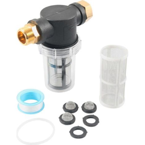 Kit de filtre pour machine à laver à haute résistance, filetage 3/4, pour tuyau d'arrosage (1/5)