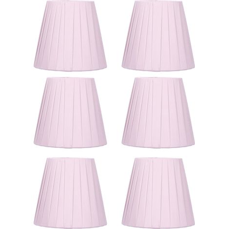 Lot de 6 abat-jour en tissu pour lustre, applique murale, fixation par clips, décoration moderne et épurée pour la maison