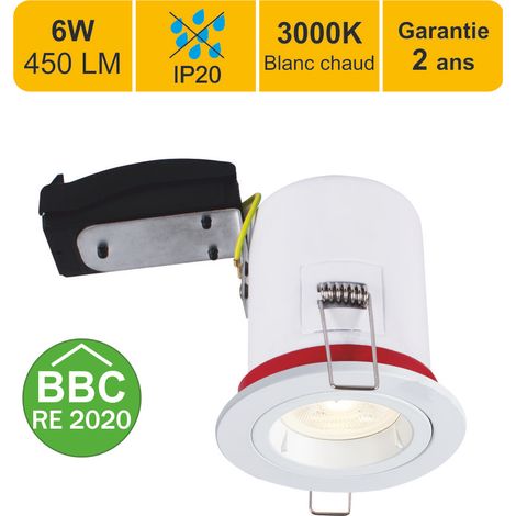 Support spot BBC IP20 + GU10 6W 450lm inclus - garantie 2 ans (1/5)