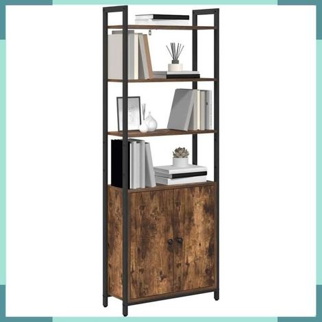 883858 Bibliothèque Chêne fumé 60 x 24 x 161 cm Bois d'ingénierie (1/5)