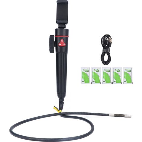 Endoscope WiFi multifonctionnel pour l'inspection de canalisations, rotation à 180°, haute définition 1920 x 1080, longueur 1 m, 8 mm, 8 LED (1/5)