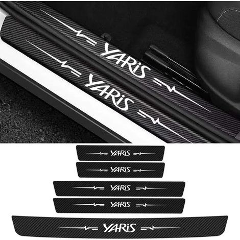 (5 pièces) Convient pour Toyota Yaris : protections adhésives pour seuils de porte, de coffre et de pare-chocs accessoires anti-rayures (1/4)
