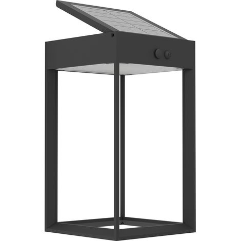 Luce Solare Esterno Contemporaneo Suzzara Policarbonato Nero E Bianco Led