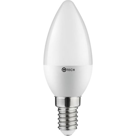 Ampoule LED Flamme C30, Culot E14, 6W, 520 Lumens, 3000K Blanc Chaud, Éclairage Décoratif pour Lustres et Appliques, Non Dimmable