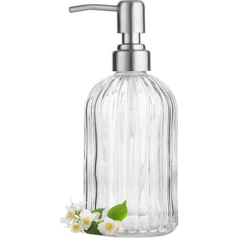 532 ml transparenter Seifenspender aus Edelstahl 304 mit Pumpe, für Küche und Bad, Handdesinfektionsmittelflasche – AquaForge (1/5)