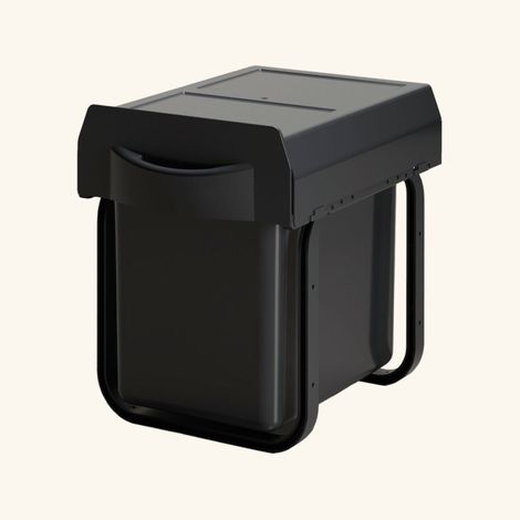 Cuisissimo – Poubelle sous évier 16 litres – Poubelle manuelle coulissante – Pour meuble de 30 cm minimum – Gain de place dans la cuisine (1/3)
