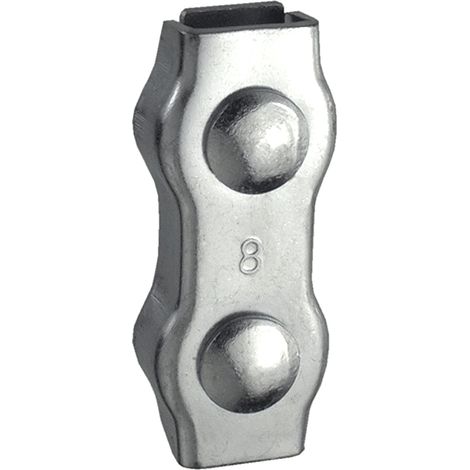 Morsetto "Duplex" per funi Ø 6 mm. acciaio zincato