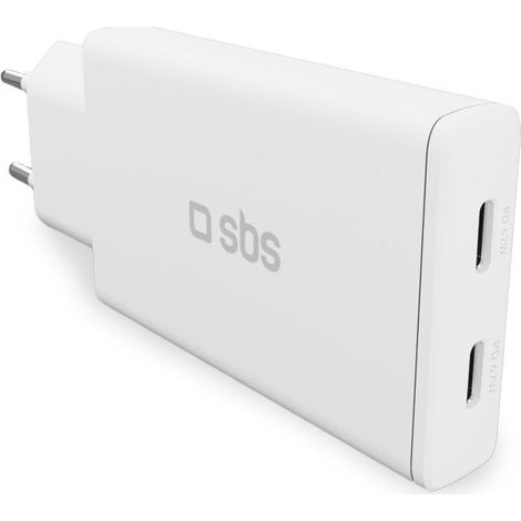 Caricabatterie universale da rete elettrica SBS GaN PD 67W 2x USB-C Extra Slim 1 pz. (1/2)