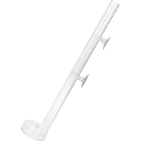 Distributeur de nourriture transparent en acrylique durable pour poissons et crevettes d'aquarium, tube d'alimentation avec plateau (40 cm) (1/5)