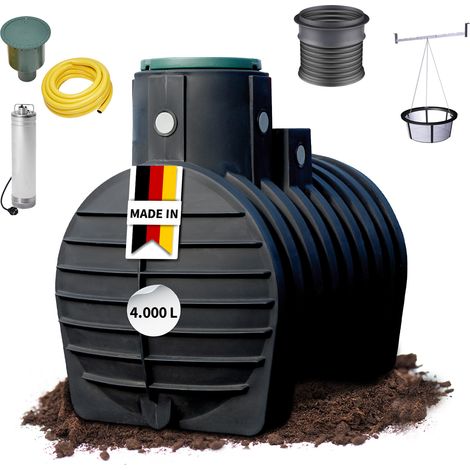 4rain MONO Erdtank-Komplettset 4000 Liter inkl. Filterpaket, Teleskop-Domschacht und Garten-Comfort (1/5)