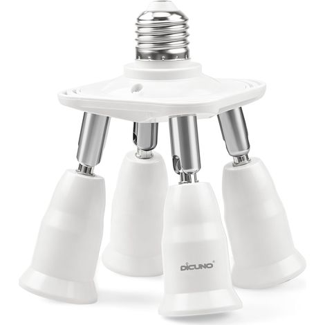 4 en 1 E27 Adaptateurs Douille Rond, Adaptateur Culot E27 (1/5)