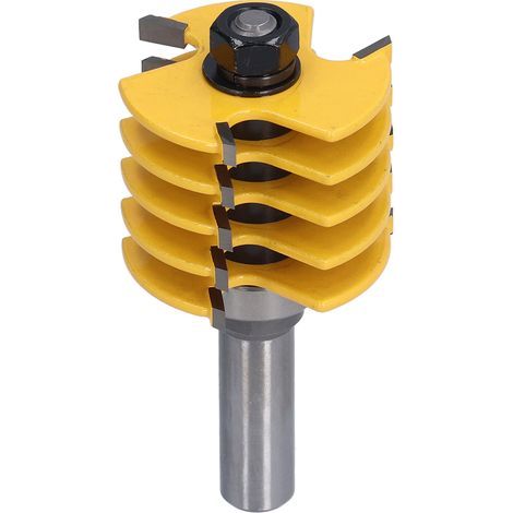 Fraise à queue de 1/2 pouce pour assemblages à entures multiples, lame en alliage pour le travail du bois, ciseau à bois, outil de fraisage CNC (1/4)