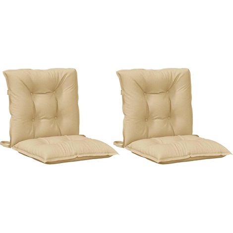 Maison Exclusive - Cuscini Sedia Schiena Bassa 2 pz Beige Mélange 100x50x7 Tessuto (1/5)