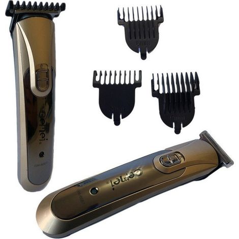 TRADE SHOP - Taglia Capelli Ricaricabile Impermeabile Rasoio Regola Barba Basette Gm-6057 - (1/4)