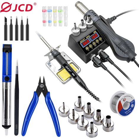 Station de soudage 2 en 1 (norme européenne 220 V) 750 W avec écran LCD pour la réparation de circuits intégrés BGA, SMD et PCB de téléphones portables (1/5)