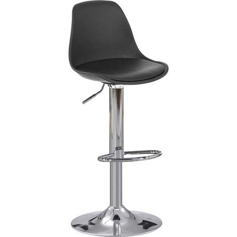 Pack de 2 taburetes regulables modelo Picaso color negro. 38 cm(ancho ) 84-104 cm(altura) 38 cm(fondo) (1/2)