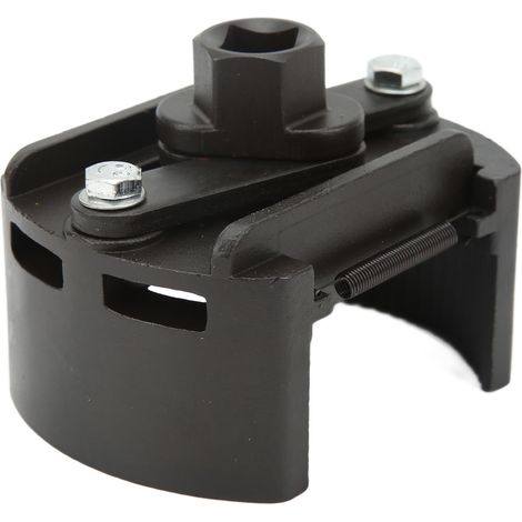 Chiave per filtro olio regolabile in acciaio al carbonio, compatibile con impugnatura a cricchetto da 1/2 pollice per filtri carburante da 80 a 105 mm