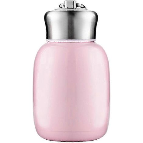 200-ml-Thermosbecher für Kinder, Vakuumflasche, Mini-Wasserflasche, Reiseflasche aus Holz-Pink (1/5)