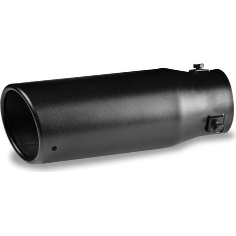Tuyau de pointe de silencieux de gorge d'échappement de l'acier inoxydable 63mm de voiture noire réglable (1/5)