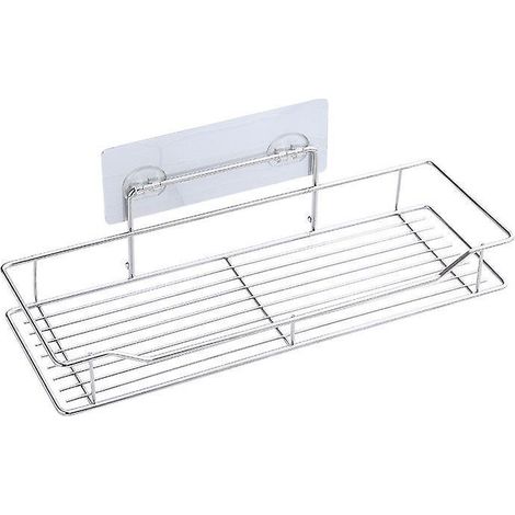 1 Pice Longue Serviteurs De Douche Panier Tagre Organisateur De Salle De Bain Cuisine Spice Rack Acier Inoxydable - Sans Perage (1/5)