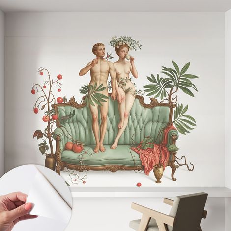 Papier peint adhésif décoratif pour chambre et salon Design moderne à poser facilement Élégance mystérieuse 152x104 cm (1/5)