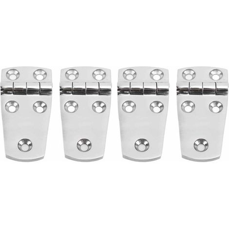 Ej.Life Charnières marine anti-rouille pour trappe de bateau - Lot de 4 - Acier inox 316 - 76 x 38 mm - Yacht, voilier - Résistance maximale (1/5)