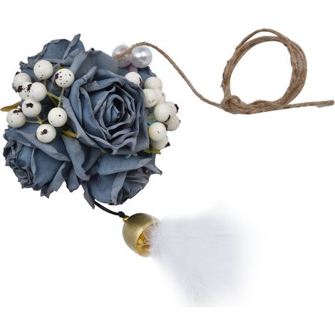 Boule de fleurs artificielles, outil de photographie innovant avec grelots et plumes (1/5)