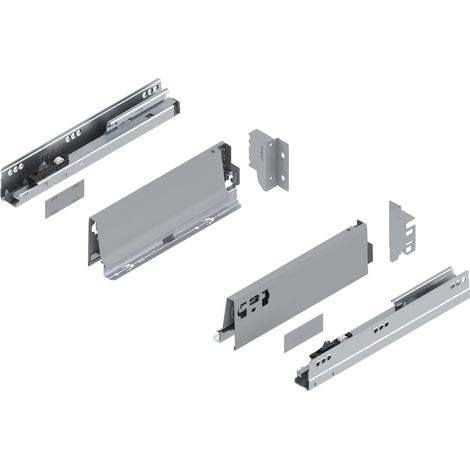 Blum Tandembox antaro M Schubladenschienen-Set 1 Paar, 30kg 270mm Vollauszug Blumotion, grau