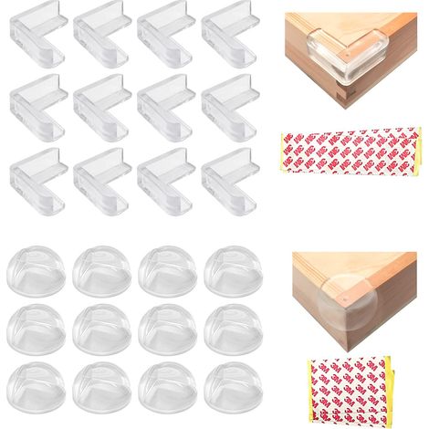 Protector De Coin De Table - 24 Pièces - En Pvc Souple Et Transparent - Adhésif Renforcé - Pour Sécuriser Les Coins Tranchants (1/5)