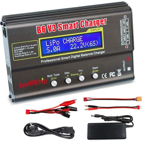 80W V3 Numérique RC Lipo NiMh Chargeur d'Équilibre de Batterie + Alimentation AC 12v 5A Adaptateur Mise à Niveau (1/5)