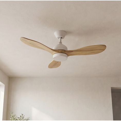 Forlight Calar - Ventilatore da Soffitto con Luce LED e 2090lm con Bianco Caldo 2700K. Struttura in Acciaio. Colore Bianco