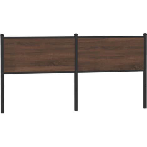 Tête de lit de remplacement-Panneau de lit chêne marron 180 cm bois d'ingénierie et acier (1/5)