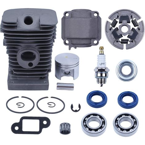Ensemble d'embrayage avec piston de cylindre 38mm et roulement pour tronçonneuse STIHL 017 018 MS180 MS170 MS 170 180 avec bougie, joint d'huile et joint de silencieux (1/5)