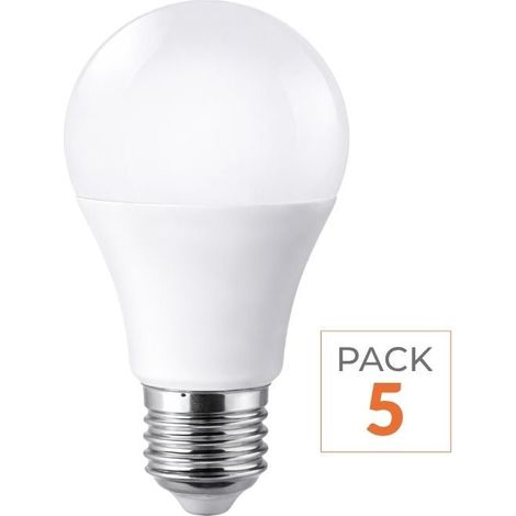 Ampoule LED E27 9W 220V A60 180° (Pack de 5) - Blanc Neutre 4000K - 5500K - SILAMP