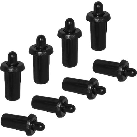 Lot de 8 goupilles de réparation pour porte de placard, amortisseur de ressort, pièces de rechange pour ressort de porte, noir (1/5)