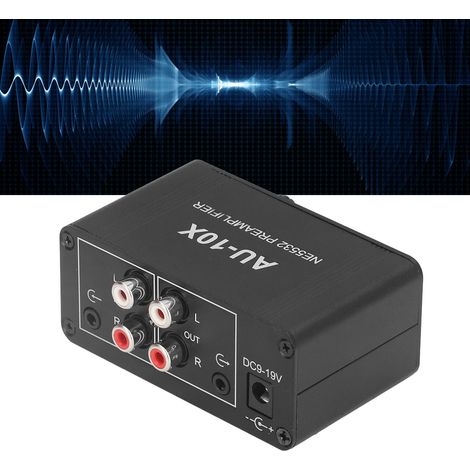 Amplificateur Casque 20Db Stéréo Préampli Phono avec Entrée/Sortie RCA et Jack 3.5MM (1/5)