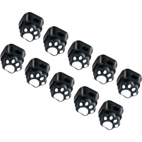 Lot de 10 organiseurs de câbles de bureau en forme de pattes de chats pour une fixation et une organisation sécurisées des cordons USB de type C (1/5)