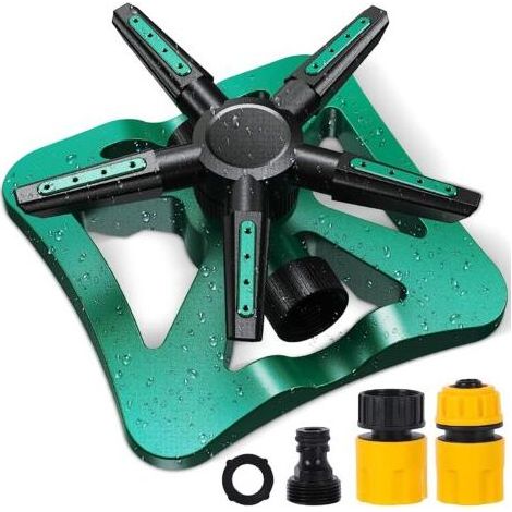 Gartensprenger – Automatisches Gardena-Bewässerungssystem für 360°-Bewässerung mit 5 oszillierenden Armen – Rotierender Wassersprenger mit 20 Düsen, Garten- und Rasenbewässerungssystem (1/5)