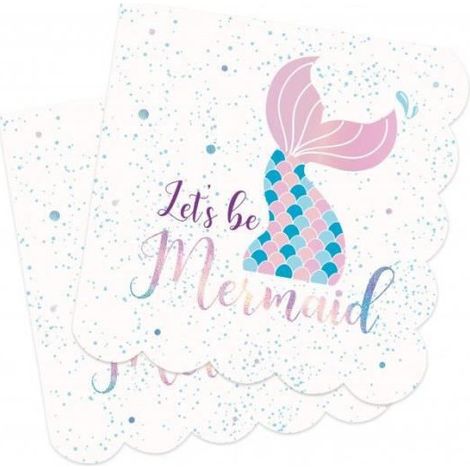 Serviette sirène x20 - ScrapCooking (1/2)