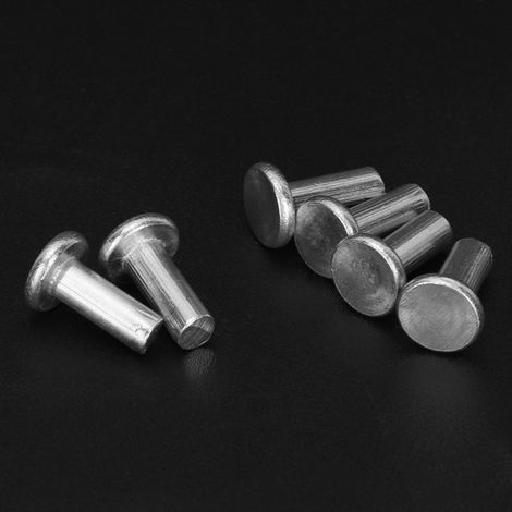 100 Stück GB867 M4 Flachkopf-Aluminiumnieten, Flachkopf-Vollnieten (M4 12) (1/5)