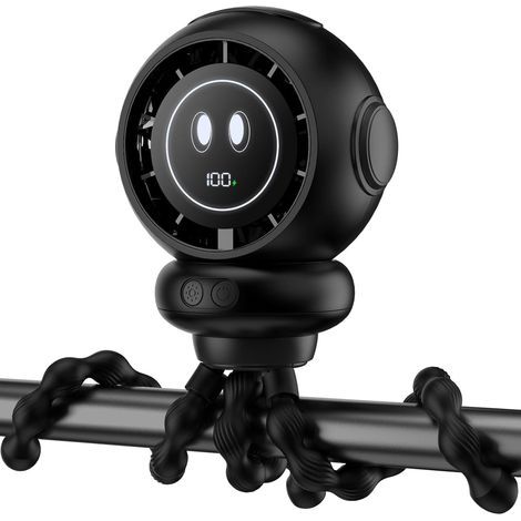 Ventilateur de poussette -tête réglable à 360°, batterie rechargeable fonctionnement silencieux - pour poussettes, sièges voiture (1/3)