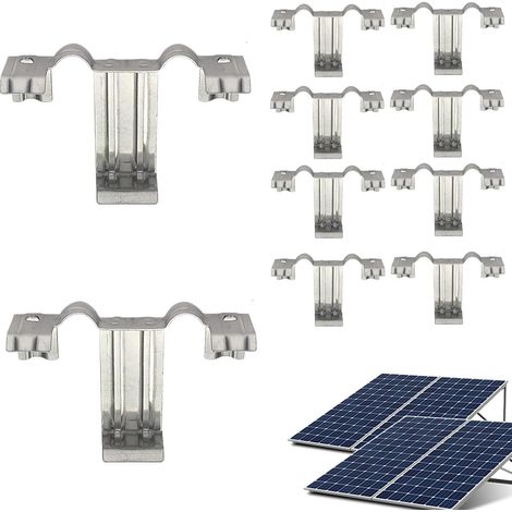 Pinces d'évacuation pour panneaux solaires Clips de Fixation pour Bordure Colliers de drainage solaire Pour maintenance et prévention rouille et accumulation saleté sur toit (1/5)