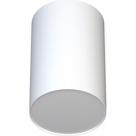Deckenlampe Aufputz Metall E27 rund D: 12,7 cm Weiß Modern Spot Lampe Decke Deckenleuchte