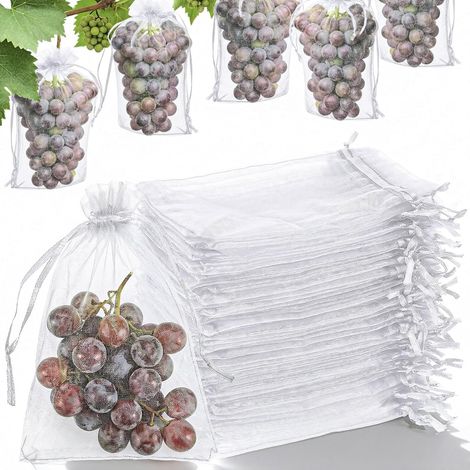 100 bolsas multiusos repelentes de insectos y pájaros para frutas - Blancas (1/5)