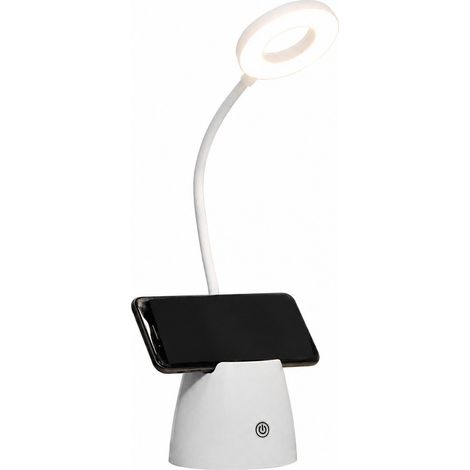 Lampe de bureau pliable LED, blanc chaud, protection des yeux, intensité réglable, avec porte-stylo, pour bureau à domicile