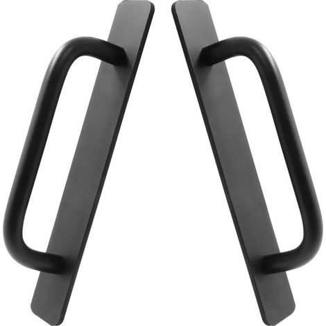2 Pièces Poignées de Meuble Autocollantes, Autocollants de Poignée de Porte Coulissante, Noir Poignee Porte Coulissante, Poignées de Portes Adhésives pour Portes et Fenêtres, Armoires, Tiroirs (1/5)