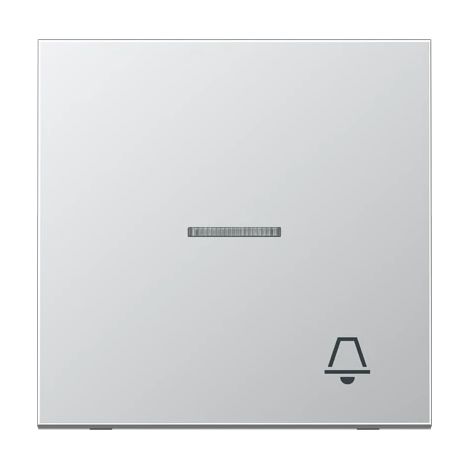 Jung Tasto basculante 1 volta, simbolo campanello, con conduttore di luce, serie LS, alluminio AL 2990 KO5 K